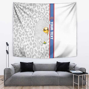DR Congo Football Custom Tapestry Come On Leopards White Color