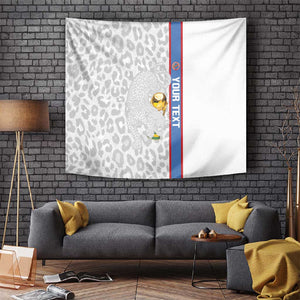 DR Congo Football Custom Tapestry Come On Leopards White Color