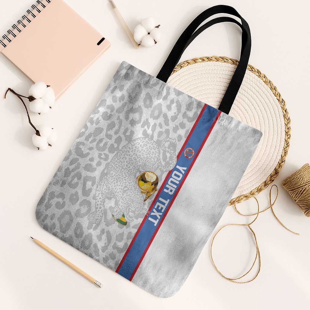 DR Congo Football Custom Tote Bag Come On Leopards White Color
