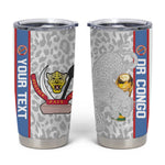 DR Congo Football Custom Tumbler Cup Come On Leopards White Color