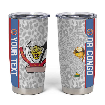 DR Congo Football Custom Tumbler Cup Come On Leopards White Color