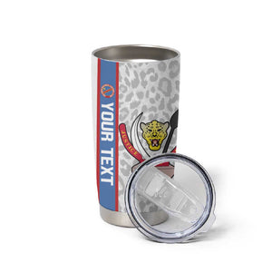 DR Congo Football Custom Tumbler Cup Come On Leopards White Color