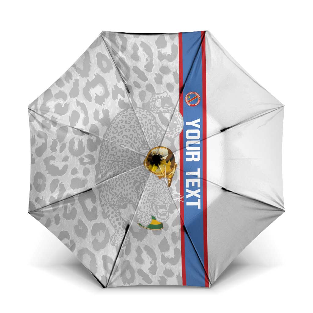 DR Congo Football Custom Umbrella Come On Leopards White Color