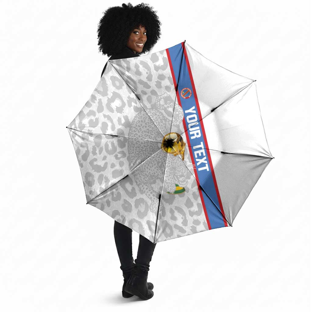 DR Congo Football Custom Umbrella Come On Leopards White Color