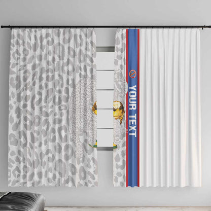 DR Congo Football Custom Window Curtain Come On Leopards White Color