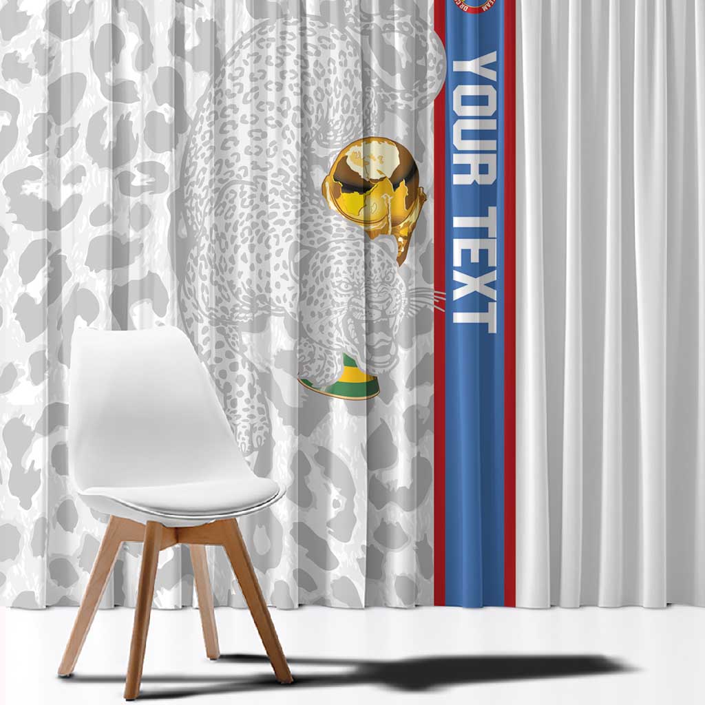 DR Congo Football Custom Window Curtain Come On Leopards White Color