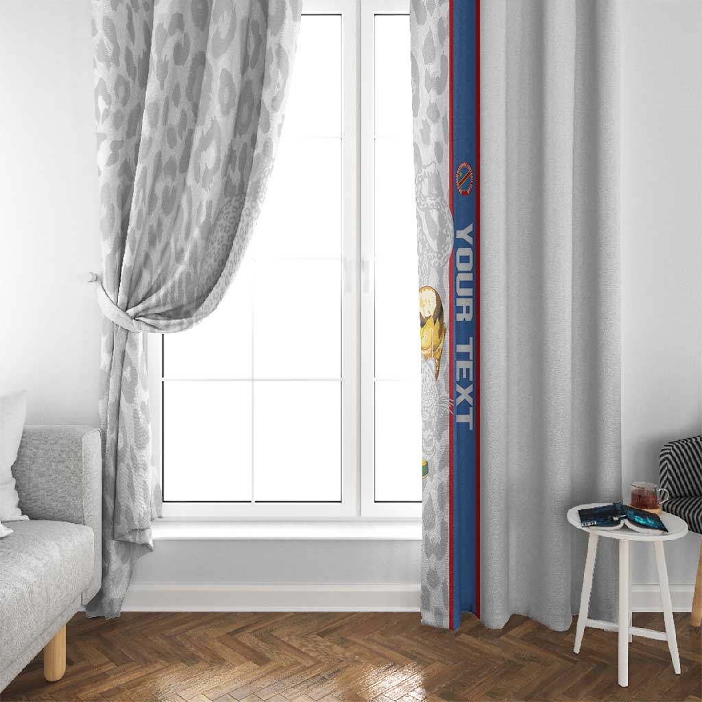 DR Congo Football Custom Window Curtain Come On Leopards White Color