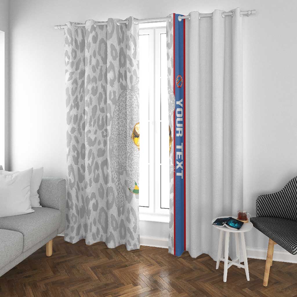 DR Congo Football Custom Window Curtain Come On Leopards White Color