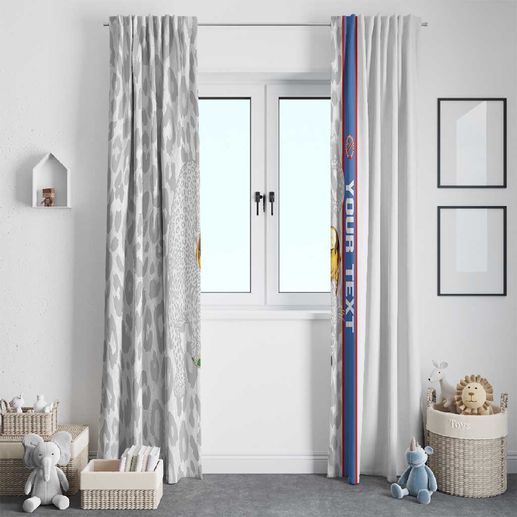 DR Congo Football Custom Window Curtain Come On Leopards White Color
