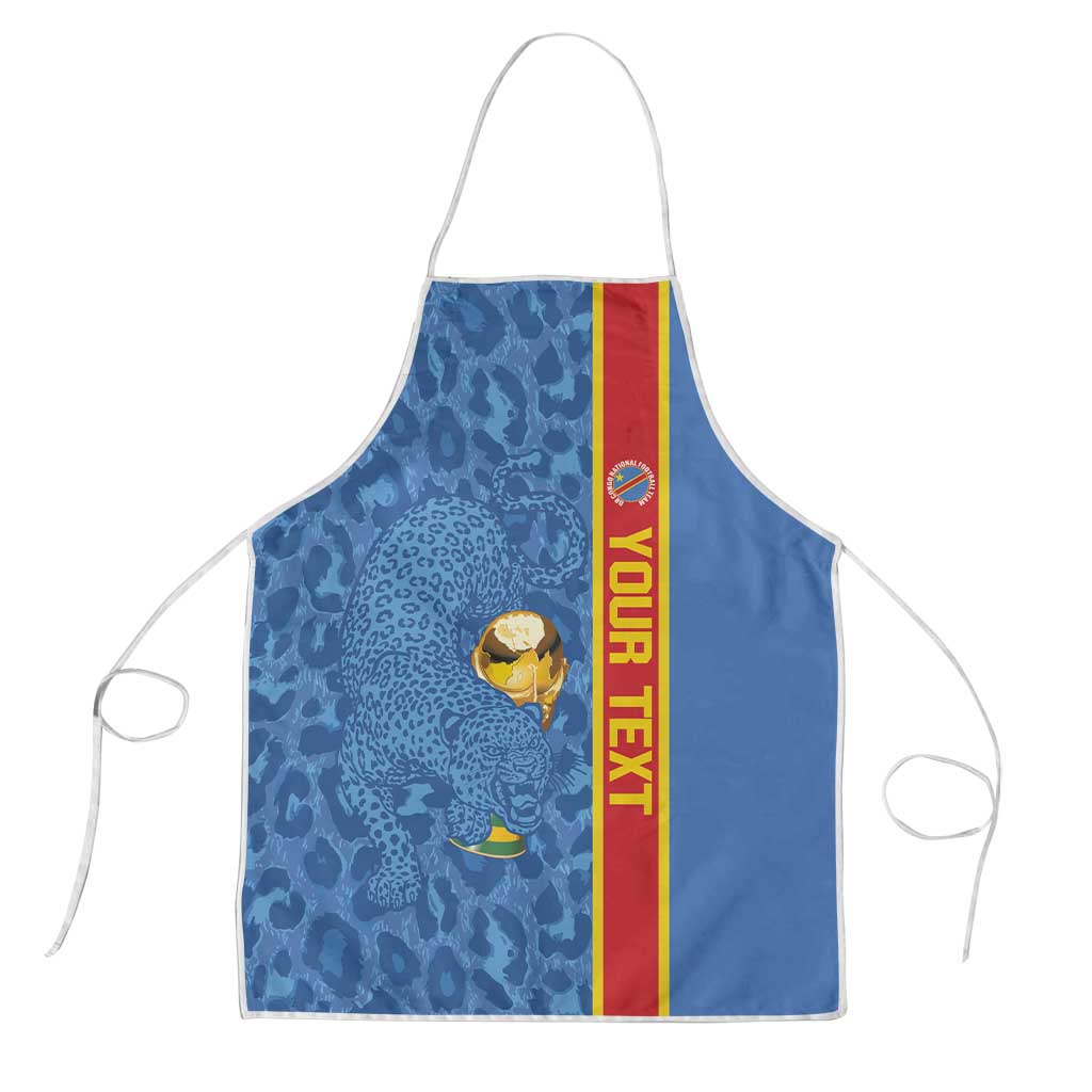DR Congo Football Custom Apron Come On Leopards Blue Color
