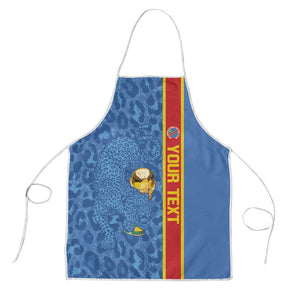DR Congo Football Custom Apron Come On Leopards Blue Color