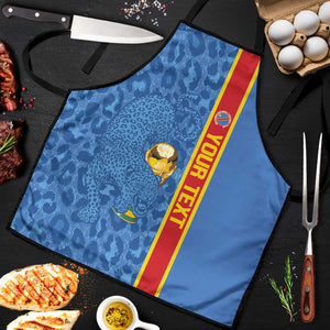 DR Congo Football Custom Apron Come On Leopards Blue Color