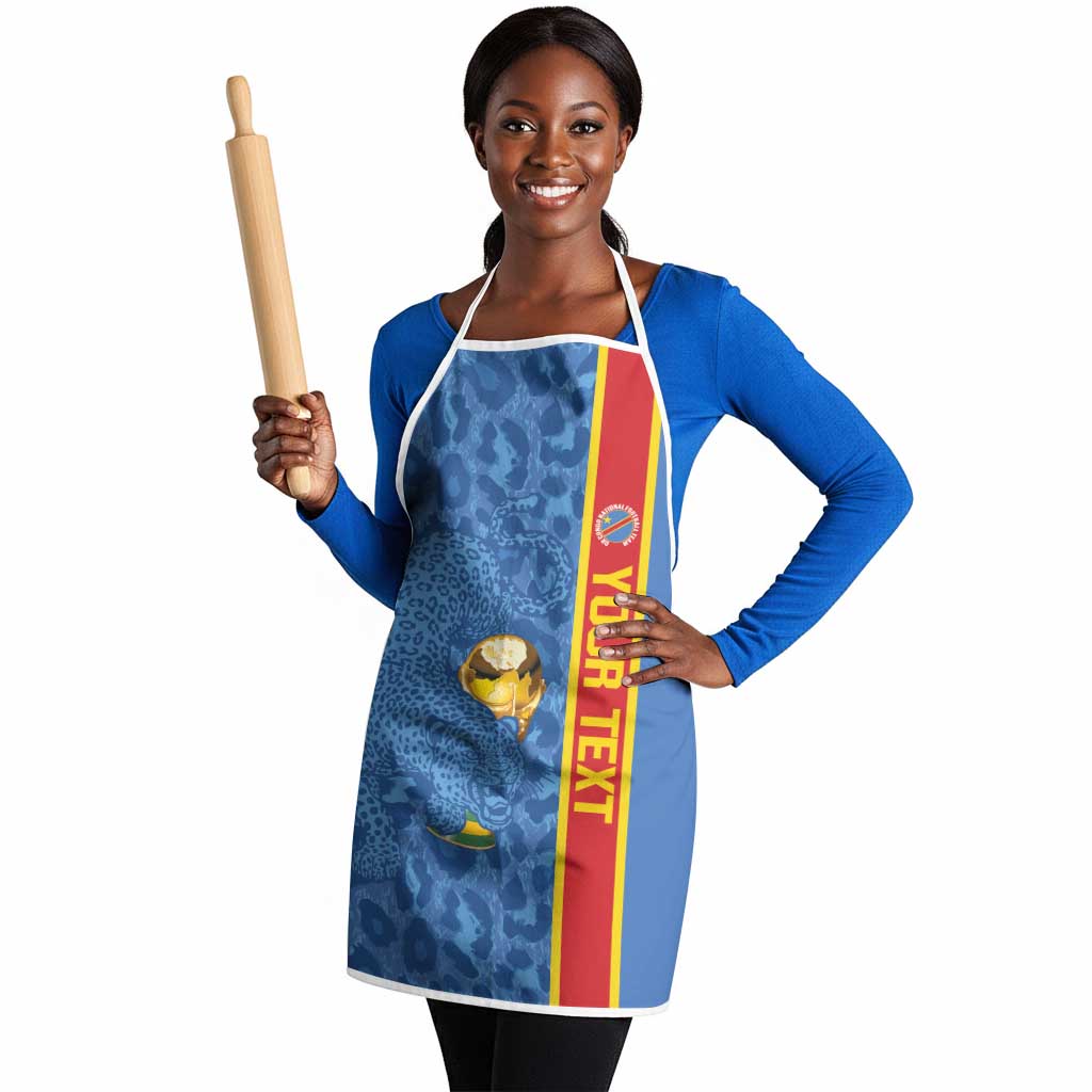 DR Congo Football Custom Apron Come On Leopards Blue Color