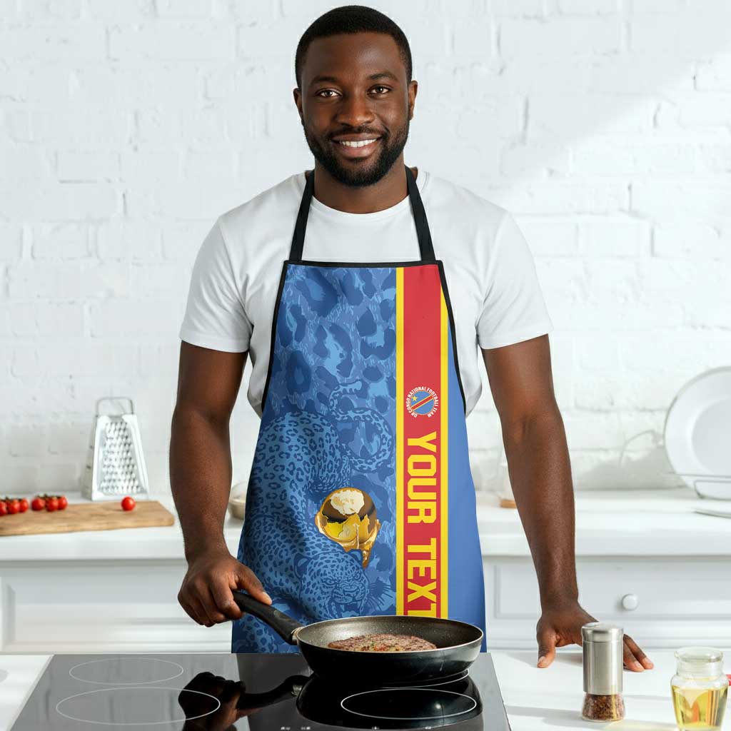 DR Congo Football Custom Apron Come On Leopards Blue Color