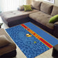 DR Congo Football Custom Area Rug Come On Leopards Blue Color