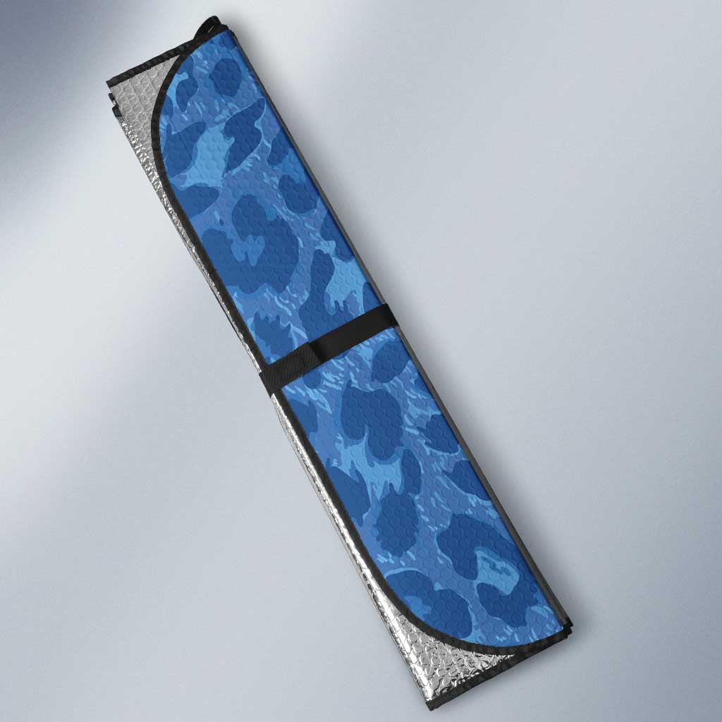 DR Congo Football Custom Auto Sun Shade Come On Leopards Blue Color