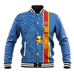 DR Congo Football Custom Baseball Jacket Come On Leopards Blue Color