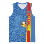 DR Congo Football Custom Basketball Jersey Come On Leopards Blue Color