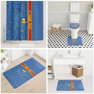 DR Congo Football Custom Bathroom Set Come On Leopards Blue Color