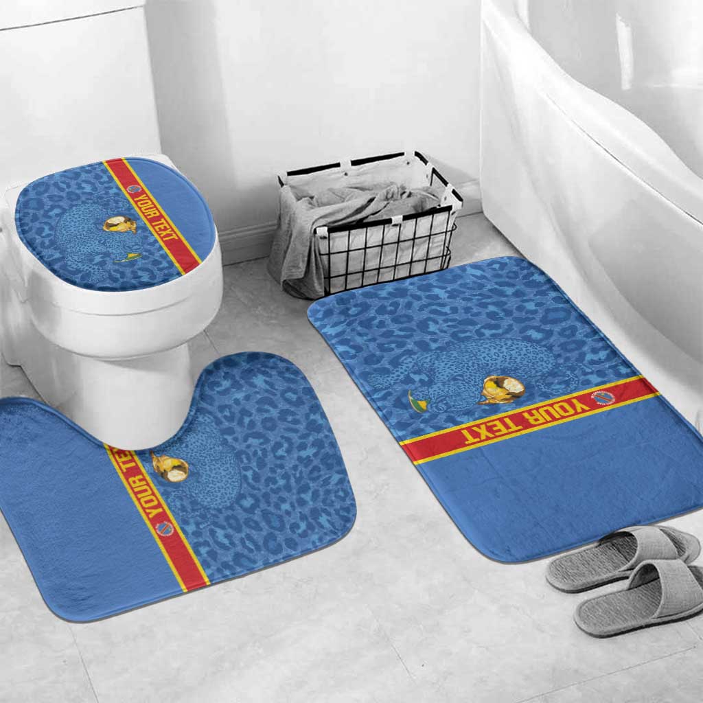 DR Congo Football Custom Bathroom Set Come On Leopards Blue Color