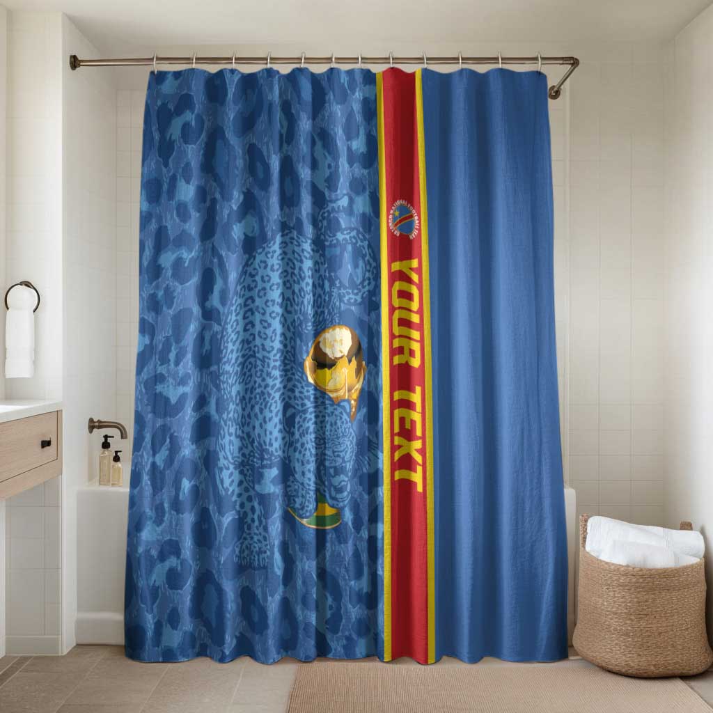 DR Congo Football Custom Bathroom Set Come On Leopards Blue Color