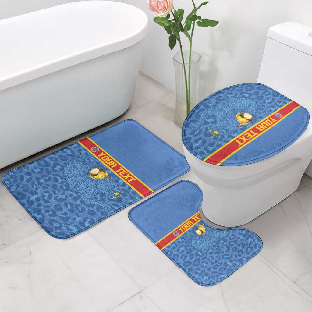 DR Congo Football Custom Bathroom Set Come On Leopards Blue Color