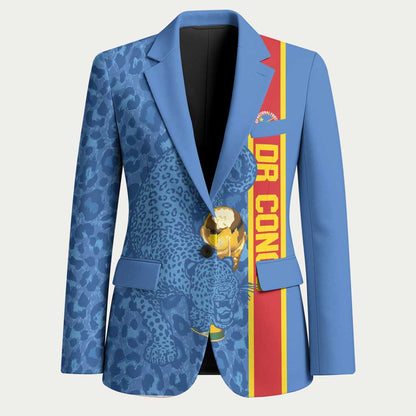 DR Congo Football Custom Blazer Come On Leopards Blue Color