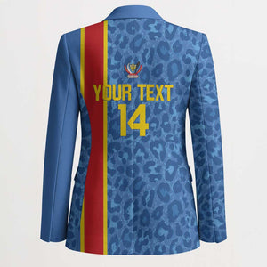 DR Congo Football Custom Blazer Come On Leopards Blue Color
