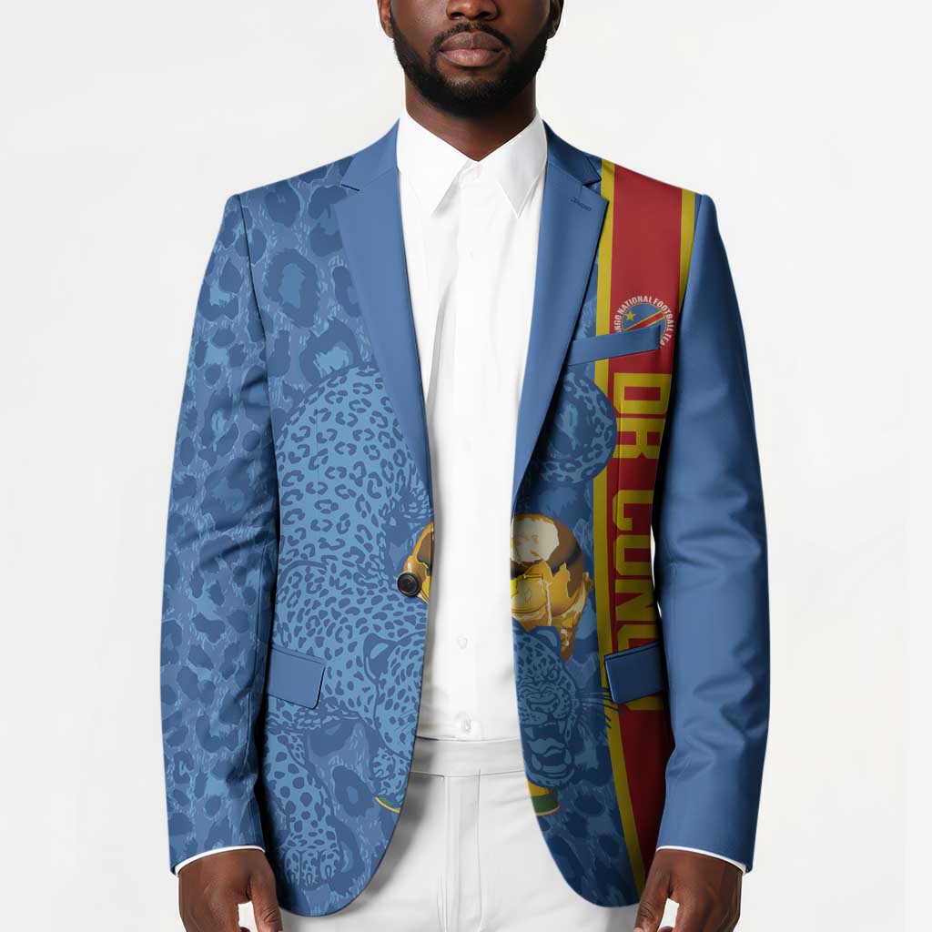 DR Congo Football Custom Blazer Come On Leopards Blue Color