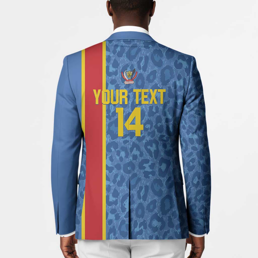 DR Congo Football Custom Blazer Come On Leopards Blue Color