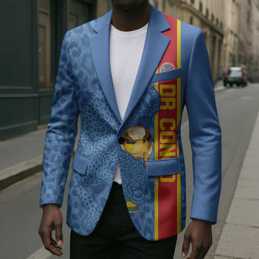DR Congo Football Custom Blazer Come On Leopards Blue Color