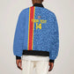 DR Congo Football Custom Bomber Jacket Come On Leopards Blue Color
