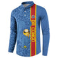DR Congo Football Custom Button Sweatshirt Come On Leopards Blue Color