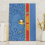 DR Congo Football Custom Canvas Wall Art Come On Leopards Blue Color