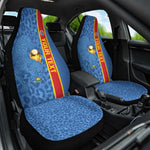 DR Congo Football Custom Car Seat Cover Come On Leopards Blue Color