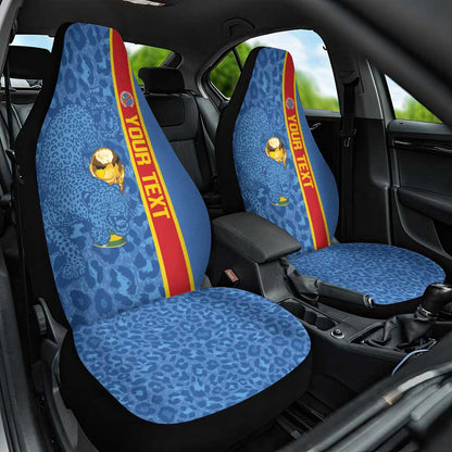 DR Congo Football Custom Car Seat Cover Come On Leopards Blue Color
