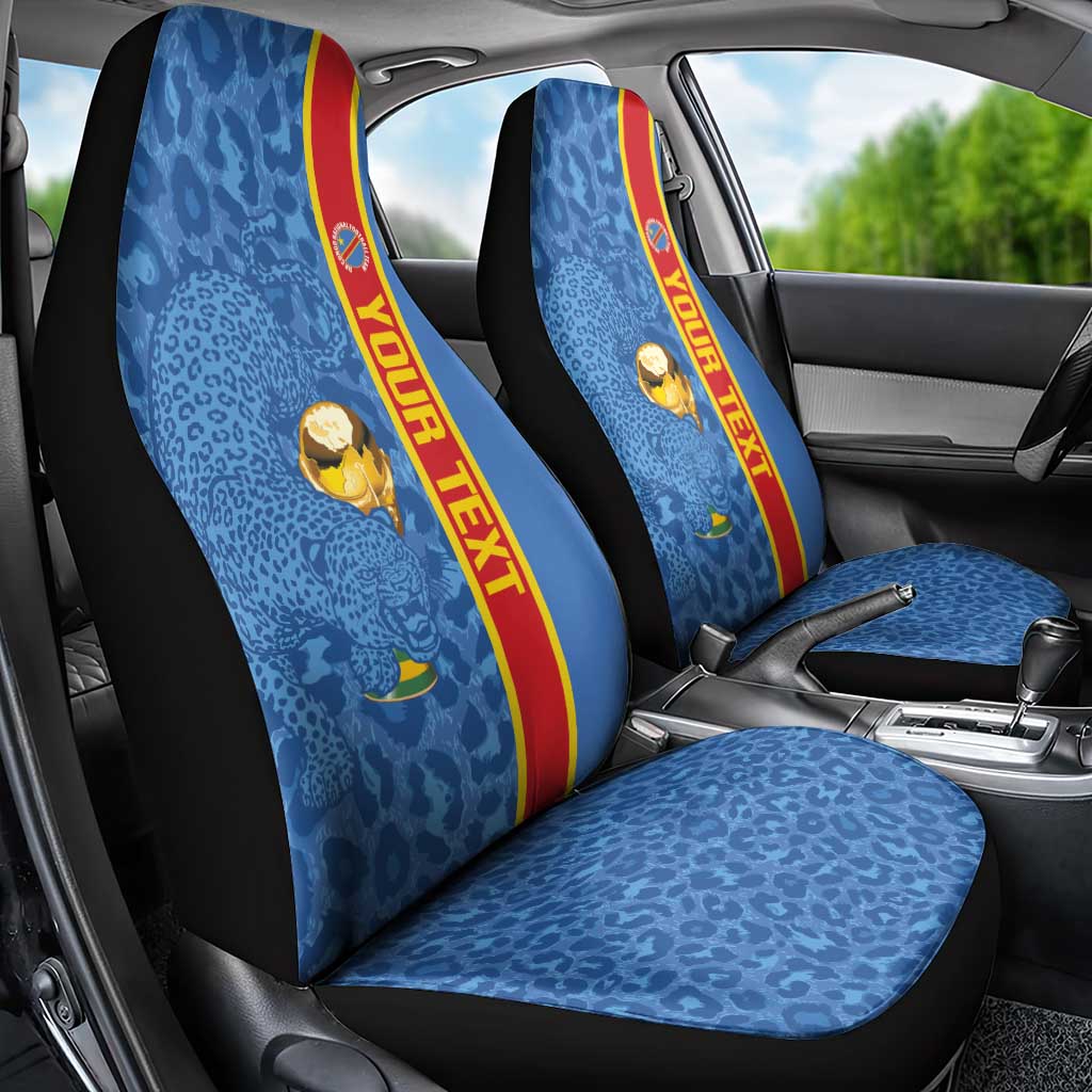 DR Congo Football Custom Car Seat Cover Come On Leopards Blue Color