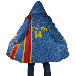 DR Congo Football Custom Cloak Come On Leopards Blue Color