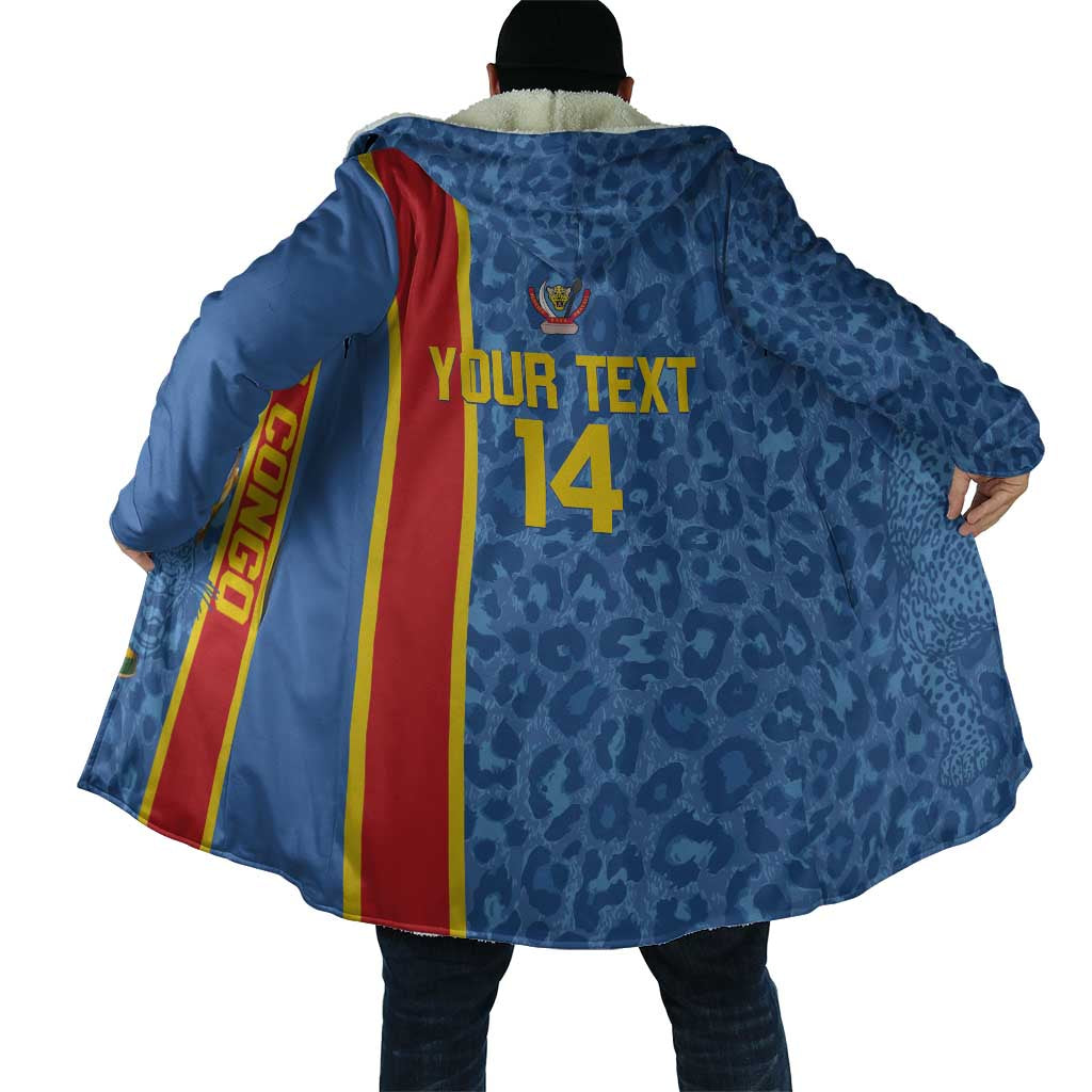 DR Congo Football Custom Cloak Come On Leopards Blue Color