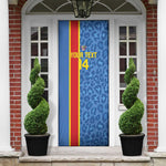 DR Congo Football Custom Door Cover Come On Leopards Blue Color
