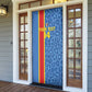 DR Congo Football Custom Door Cover Come On Leopards Blue Color