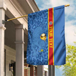 DR Congo Football Custom Garden Flag Come On Leopards Blue Color