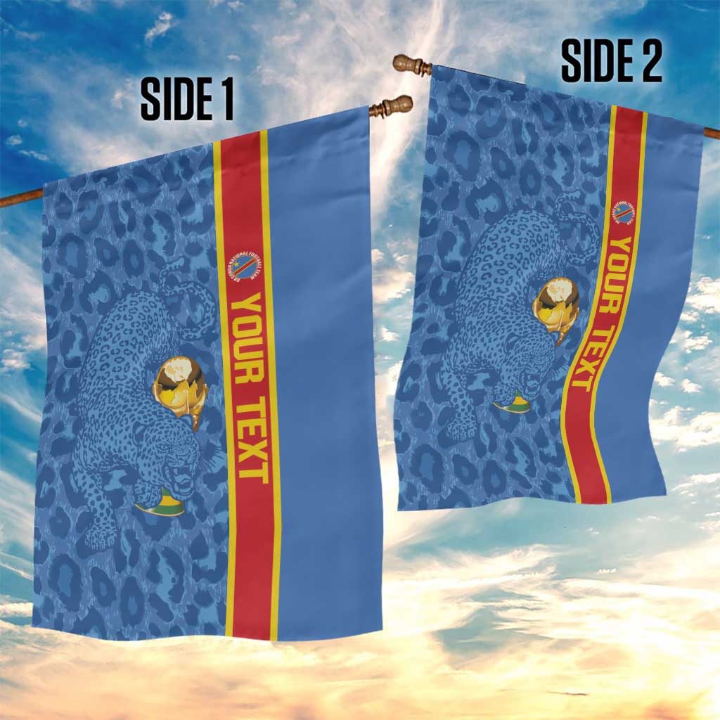 DR Congo Football Custom Garden Flag Come On Leopards Blue Color
