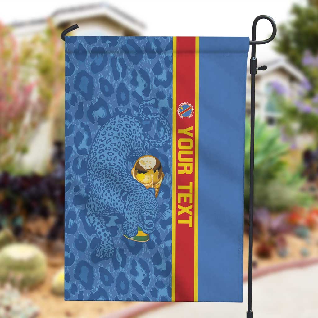 DR Congo Football Custom Garden Flag Come On Leopards Blue Color