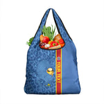 DR Congo Football Custom Grocery Bag Come On Leopards Blue Color