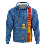 DR Congo Football Custom Hoodie Come On Leopards Blue Color