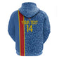 DR Congo Football Custom Hoodie Come On Leopards Blue Color