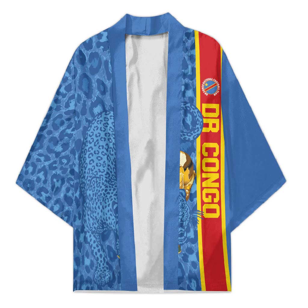 DR Congo Football Custom Kimono Come On Leopards Blue Color