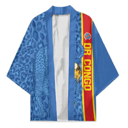 DR Congo Football Custom Kimono Come On Leopards Blue Color