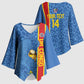 DR Congo Football Custom Kimono Sleeve Blouse Come On Leopards Blue Color
